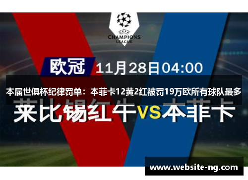 本届世俱杯纪律罚单:本菲卡12黄2红被罚19万欧所有球队最多 本届世俱杯纪律罚单:本菲卡12黄2红被罚19万欧所有球队最多